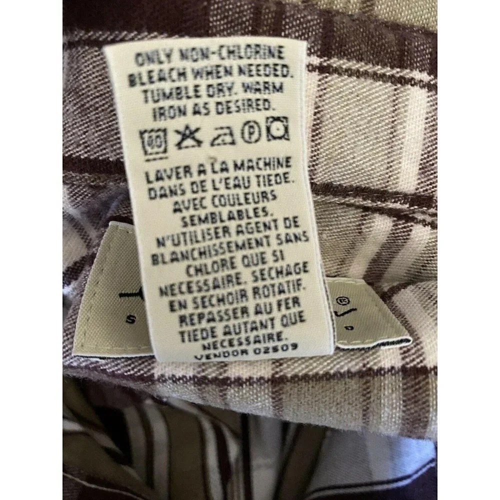 Eddie Bauer Flannel Plaid Button Front Shirt XL